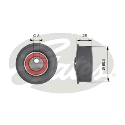 GATES T41253 V Kayış Gergi Rulmanı 150572 30291 531020120 808UT 83930291 ADN17613 ATB2346 HTG246 VKM72303