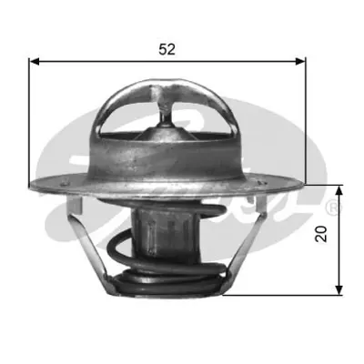 GATES TH00591G1 Termostat  91 °c Suzukı Super Carry 85-99 Toyota Corolla 1.2 72-79 