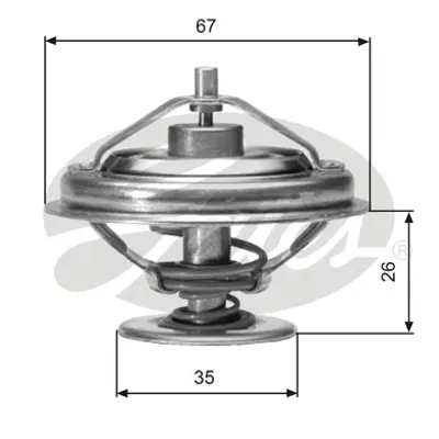 GATES TH01880G1 Termostat  80 °c Mercedes-Benz T1 207-307 2.4 77-90 18280 78259 78259S 819901 CT5314