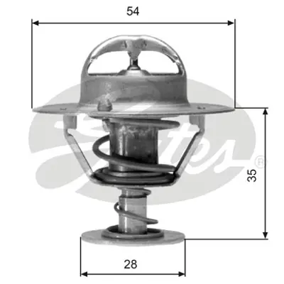 GATES TH04277 Termostat  77 °c Ford Maverıck 2.4 93-98, Nıssan Pıck Up 2.4, Prımera 2.0 90-96, Sunny Iıı 2.0 90-95 3306040 36282280002 5300874 5303876 78400S 820944 82915803 9000725 TH631476