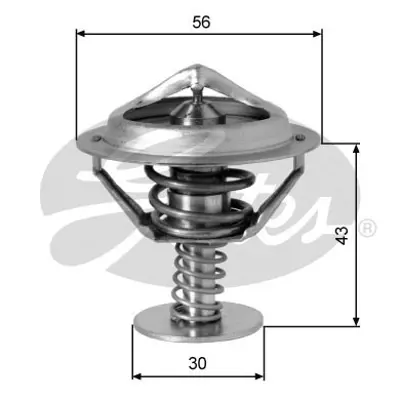 GATES TH05382G1 Termostat  	82 °c Ford Taurus 3.4 96-88 Mıtsubıshı Carısma-Galant Vı-L200-L400-Pajero-Lancer-Space Wagon Proton 5345982 78640 820552 9000739 ADC49205 ADC49217 ADG09208 ADG09211 CT5579 DT1040V