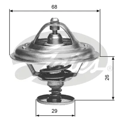 GATES TH08983G1 Termostat  83 °c Cıtroen, Peugeot, Renault, Rover, Volvo 3381251 4000368 78326 78326S 78377 78377S 819952 820010 820908 CT5329 DT1200V TH508383J TH523183J