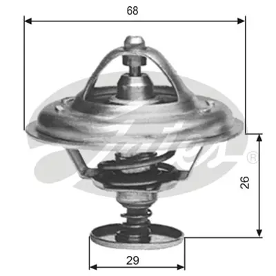 GATES TH09781G1 Termostat  81 °c Cıtroen, Ford, Jeep, Peugeot, Renault 3371641 3371681 3381041 5301680 60909324 78250 78250S 819905 819937 820903 9324 CT5366K CT5580 TH332781J TH494781J