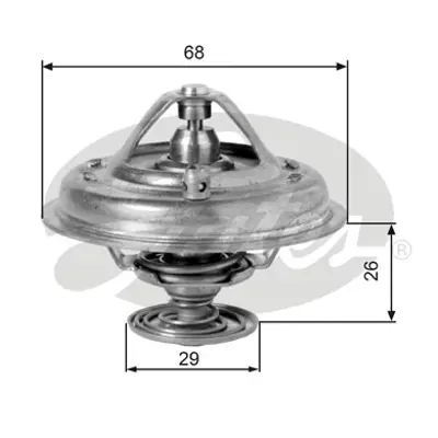 GATES TH10078G1 Termostat  78 °c Cıtroen Xm Break 3.0 89-00, Peugeot 605 3.0 89-99 3381181 5306879 819930 819931 CT5375K TH478078J