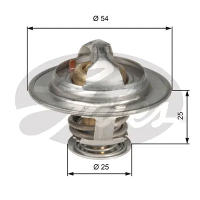 GATES TH13076G1 Termostat  76 °c Daf, Opel Arena 2.5 97-01 Renault Master I 2.5 89-98, Trafıc 2.5 89-01 4000367 5322376 78328 819880 820023 820922 DT1021V TH150876J TH524376 TH589876J TH589879J