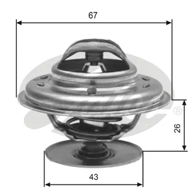 GATES TH13480G1 Termostat  80 °c Bmw 3 (E30) 2.7 83-93, 5 (E28) 83-91 Mercedes-Benz, Iveco Eurostar 93-02 10528 15849 1598 172218 20901598 5305479 78260 78260S 9000007 9000256 TH147679J