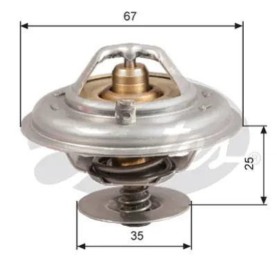 GATES TH14380G1 Termostat  80 °c Audı A3-A8-Tt Ford Galaxy Seat Leon-Toledo Vw Bora-Golf-New Beetle-Passat-Sharan-Transporter 17898 17918 17920 18272 18292 18294 282800002 30918292 30918294 32917898 32917918 3306070 3306074 5304480 5307280 820557 820958 CT5241 CT5294 DT1042V DT1043V TH652982J TH653380J