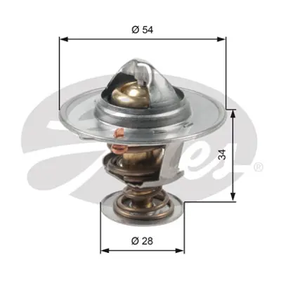 GATES TH47685G1 Termostat Hyundaı Accent,Elantra,Getz,Sonata,Tucson Kıa Carens,Cee'D,Cerato 1.5 1.6 2.0 D. 3306029 37282280005 5300882 78837 78837S 78838 820555 ADG09220 DT1139V TH631985J