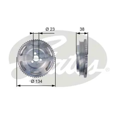 GATES TVD1070 Krank Kasnağı 44418 44818 70944418 70944818 80000933 DP106 DPV1039 VKM93225