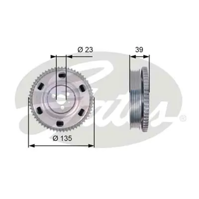 GATES TVD1076 Krank Kasnağı 44419 44819 70944419 70944819 80000934 DP107 DP1172 VKM93227