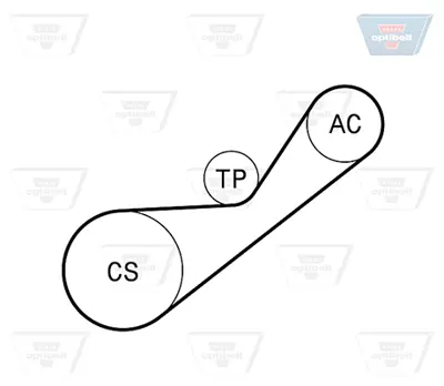 OPTIBELT 4 PK 925KT1 Kanallı V Kayış Seti 