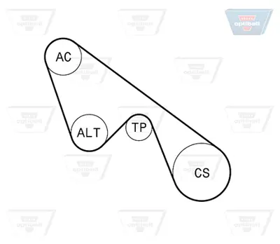 OPTIBELT 5 PK 1150KT1 Kanallı V Kayış Seti KPV181