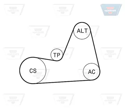OPTIBELT 6 PK 1100KT1 Kanallı V Kayış Seti K046PK1098 VKMA31025
