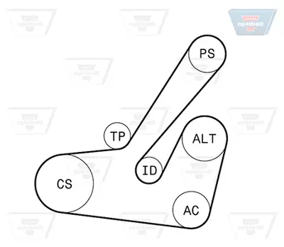 OPTIBELT 6 PK 1145KT1 Kanallı V Kayış Seti K016PK1148 KHV04