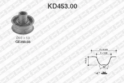 NTN / SNR KD453.00 Triger Seti Opel Ascona C, Kadett D,E (1.6 D.) 530014510 K015048 KTB213