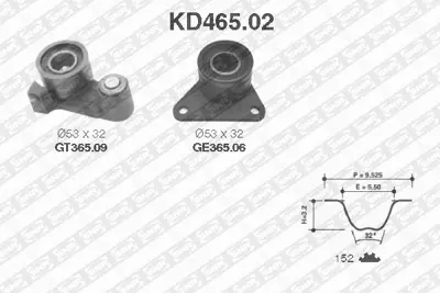 NTN / SNR KD465.02 Triger Seti Volvo S90-V90-960 (2.5 2.9 B.) 530034910 K015460XS VKMA06610