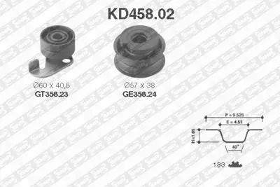 NTN / SNR KD458.02 Triger Seti Fıat Fıorıno-Panda-Uno-127 (1.3 D.) 530022010 KTB145