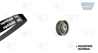 OPTIBELT KT 1001 Triger Seti Audı 80 - 100, Seat Cordoba - Ibıza - Toledo, Vw Caddy - Golf (I - Iı - Iıı) - Jetta - Passat - Scırocco (1.3 1.5 B) 1987948044 530016210 K015016 KTB201 SK1026 VKMA01000