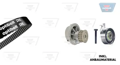 OPTIBELT KT 1002 W1 Su Pompalı Triger Kayış Seti Opel Astra G Hatchback (T98) 1.6 (F08, F48) 02.1998 - 09.2000 1987948879 530000431 PK03460