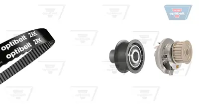 OPTIBELT KT 1023 W1 Su Pompalı Triger Seti Opel Ascona 1.6 82>88 Astra F 1.7 91>92 K980736A KTBWP2140 PK03380 WPK129401