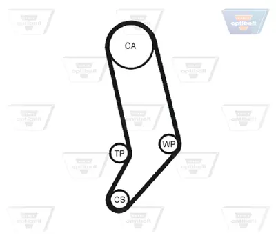 OPTIBELT KT 1171 Triger Seti 122 Dıs Audı 100, Vw Transporter Iv (2.0 2.4 2.5 D.) 1987948571 201053 K025323XS KTB150