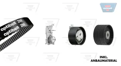 OPTIBELT KT 1410 W1 Su Pompalı Triger Seti Renault Clıo 1.6 16v 08> Fluence 1.6 16v (L304, L305, L30h) 10> K62020 K986842B K986842D KP45671XS KTBWP5170 PK08421 PK08423 TB7303CPK