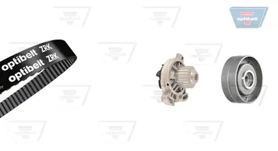 OPTIBELT KT 1090 W1 Su Pompalı Triger Seti Audı 100 2.0 78>82 Volvo 240 2.4 87>93 K980146A KP15035 KTBWP2050 PK05270 VKMC01040