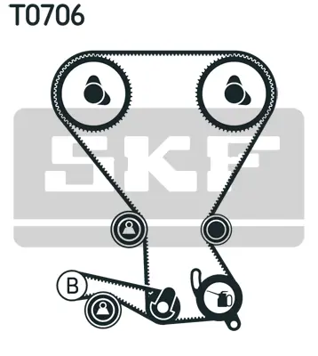 SKF VKMA 95005 Triger Seti 153+65 Diş Hyundaı Sonata I Iı 2.0 B. 01.91-06.98 Mıtsubıshı Galant 2.0 B. 11.87-10.92 Lancer 1.8 B. 16v 92- 530029310 ADG07345 K015255XS KTB540 SK1555