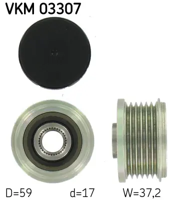 SKF VKM 03307 Berlıngo,C4,C5,C8,Jumpy,Scudo,Ulysse,308,407,607,807,Expert,Partner (1.6 2.0 2.2 D.) V Kayış Gergi Rulmanı 535006310 535014910 OAP7039