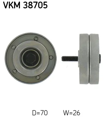 SKF VKM 38705 V Kayış Gergi Rulmanı  Mını (R50, R53), (R52) 1.6 03.02-11.07 20930130 30130 532052410 APV2541 LA0676 N1786 T0515 T36168