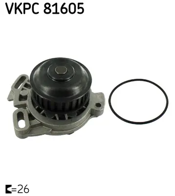 SKF VKPC 81605 Su Pompası (Devirdaim) Audı 80,90,100,200,Quattro (2.0,2.1,2.2 Turbo) Vw Passat (1.9,2.0,2.2)(Mb,Nf) 1073 1194 240103 506190 538012710 980145 A152 AQ1033 DP003 DP004 K980145A P526 PA103 PA322P PA377P WP0004V WP0020