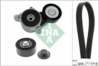 INA 529 0515 10 Kanallı V Kayışı Triger Seti Jeep Compass,Patrıot Mıtsubıshı Lancer, Outlander Dodge Calıber 2.0 K086PK1718 VKMA65112