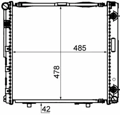 BEHR MAHLE CR 292 000S Motor Su Radyatoru (Klimali) W124 88>93 S124 85>92 C124 87>92 GM 1245000203, GM 1245008703, GM A1245000203, GM A1245008703, GM 1245000103, GM A1245000103, GM 1245008603, GM A1245008603, GM 1062076, GM 8MK376712441