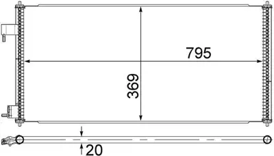 BEHR MAHLE AC 689 000S Klima Radyatörü GM 4488406, GM 1223628, GM 4367057, GM 2T1H19710AB, GM 2T1H19710AC, GM 9T1H19710AA, GM 94664, GM 8FC351318354, GM 8FC351318351, GM 8053025