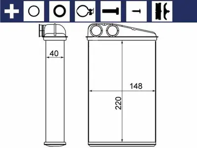 BEHR MAHLE AH 17 000S Kalorıfer Radyatoru Megane Iı Scenıc Iı Grand Scenıc Iı 1,4 - 1,6 - 1,5dcı - 2,0 02> GM 7701207712