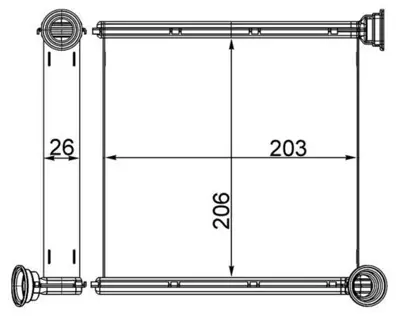 BEHR MAHLE AH 256 000S Kalorıfer Radyatörü GM 5Q0819031, GM 5Q0819031B, GM 73980