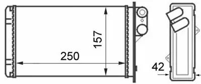 BEHR MAHLE AH 42 000S Kalorıfer Radyatoru GM 644877