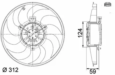 BEHR MAHLE CFF 214 000P Fan Motoru Vıano W639 03> Vıto W639 03> GM A6395000593