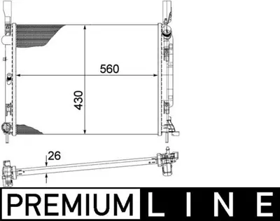 BEHR MAHLE CR 1154 000P 8mk376755-501 Radyatör Kng 1.5 Dci 86 Pc 09 Ac Klimasız Mek 560x430x26 GM 8200418329