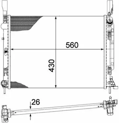 BEHR MAHLE CR 1154 000P 8mk376755-501 Radyatör Kng 1.5 Dci 86 Pc 09 Ac Klimasız Mek 560x430x26 GM 8200418329