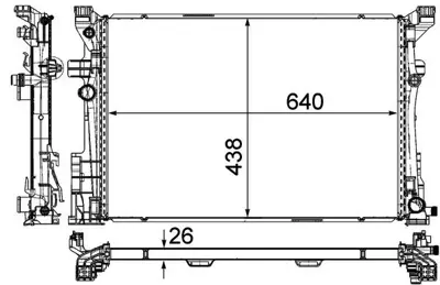 BEHR MAHLE CR 2170 000P Motor Su Radyatoru X156 13> W176 12>18 W246 11>18 C117 13>19 GM A2465001303