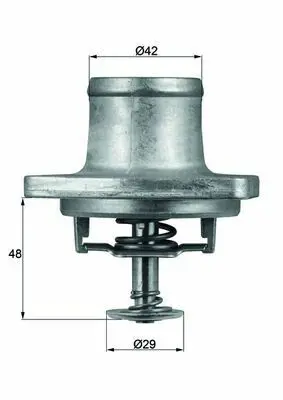 BEHR MAHLE TI4880D Termostat 80 °c (M119) W124 93>95 W210 96>97 W140 93>98 R107 86>89 GM 1192000015