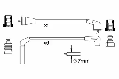 BOSCH 0986357248 Bujı Kablo Seti Chrysler Grand Voyager Iıı GM 4797685