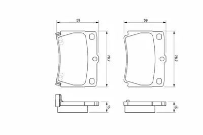 BOSCH 0986424711 Arka Balata Mıtsubıshı Pajero Sport 2.5 Tdı-3.0 98-06 Gdb3239 GM V9118M023