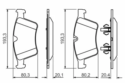 BOSCH 0986494427 Dısk Balata Gl 320 Cdı 4matıc 02.2006 - 04.2009  Gl 350 Cdı 4matıc 05.2009 - 08.2010  Gl 4 (Bae) GM A1644202520