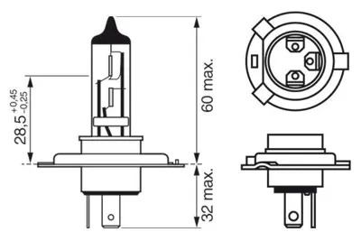 BOSCH 1987301001 Ampül H412V55W