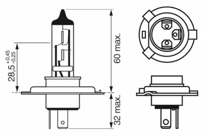 BOSCH 1987302041 Ampül H412V55W