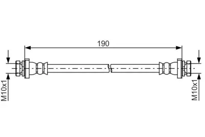 BOSCH 1987481831 Arka Ara Fren Hortumu Qashqaı (J10) Qashqaı+2 07> Qashqaı (J11) 13> GM 46210JD600