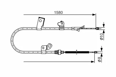 BOSCH 1987482155 El Fren Telı Arka Sol Yarıs (F) 02-> GM 464300D010