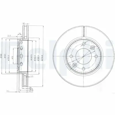 DELPHI BG3800 Fren Dıskı (Cıftlı Paket) Delıklı Ã–n Kıa Carens07-2002 > 09-2006 GM K2FA33251